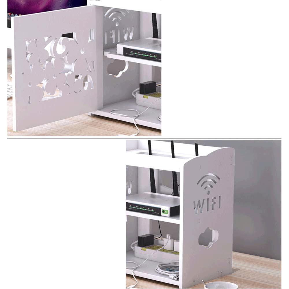 Scaffale Decorativo Delle Scatole Di Immagazzinaggio Di Wifi, Scaffale Galleggiante Ripiano Scatola Ripiano Staffa Supporto Per Router Wifi Tv Scatola Impostato Dispositivo Multimediale