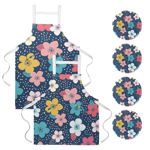 Tablier pour cuisine et pâtisserie à 4 broches ajustables