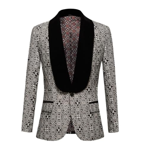 Veste de costume jacquard chic pour soirée et Noël homme