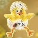 Spring Chick Beaded Counted Cross Stitch Ornament Kit Mill Hill 2008 Spring Bouquet MH18-8101