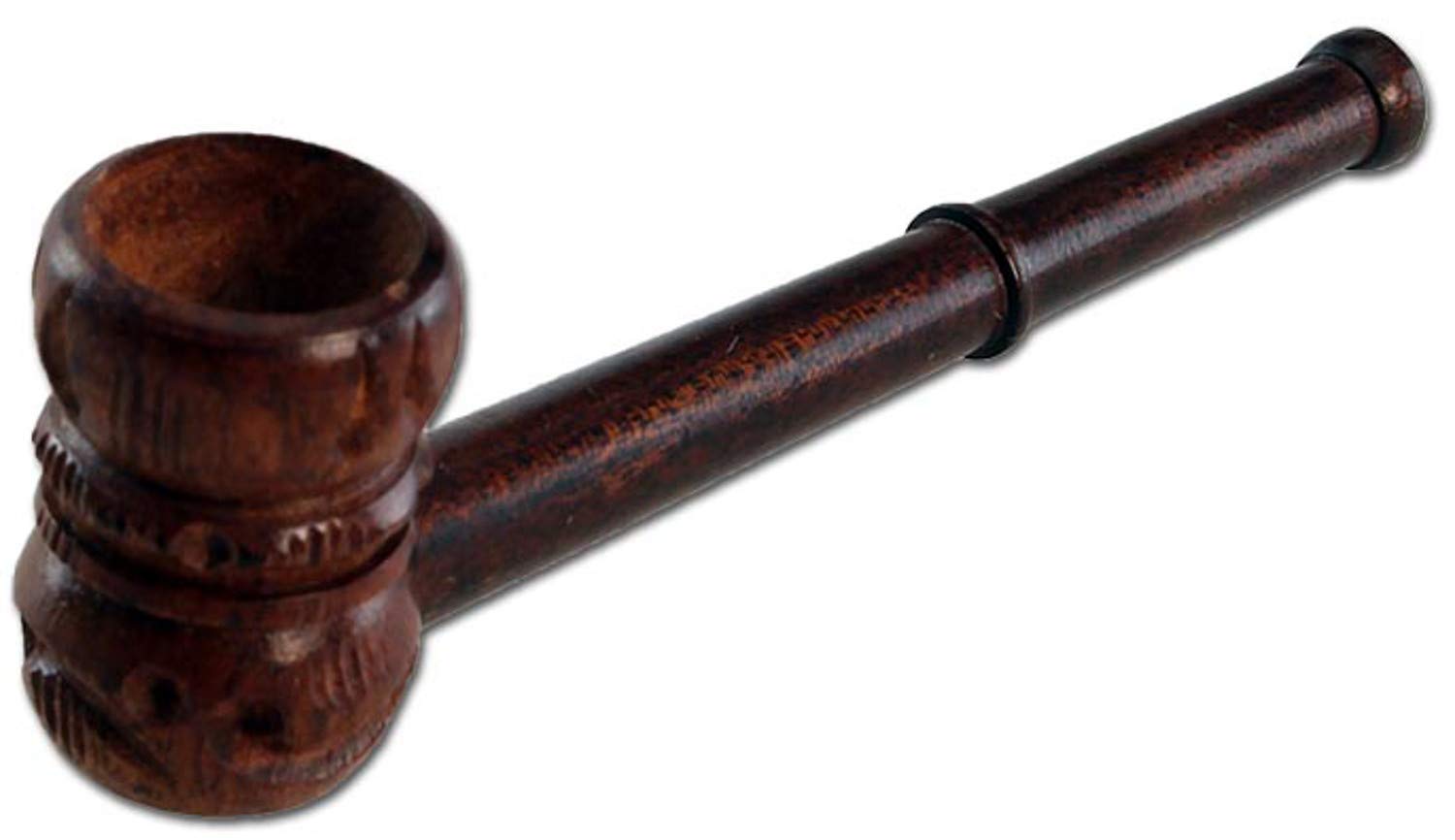 Bong-discount Handpfeife Aus Rosenholz – 140 Mm Länge, Naturbelassen & Filigran