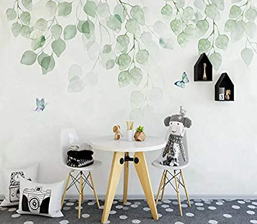 XHXI Hojas verdes 3D 3D papel Pintado de pared tapiz Decoración dormitorio Fotomural-430cm×300cm Cover