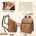 Omanmoli Diaper Bag Backpack Large Baby Diaper Bag Leather with 17 Diaper Bag Organizing Pouches,Changing Pad,Stroller Straps,4 Insulated Pockets,Brown