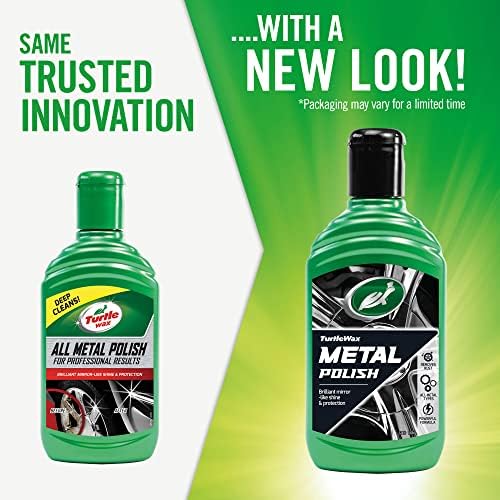 Turtle Wax All Metal Polish 300ml - Powerful Formula Removes Rust & Residue Build Up for all Metal on Cars & Motorbikes Safe for Use On Any Metal, Including Brass, Copper, Aluminum & Chrome