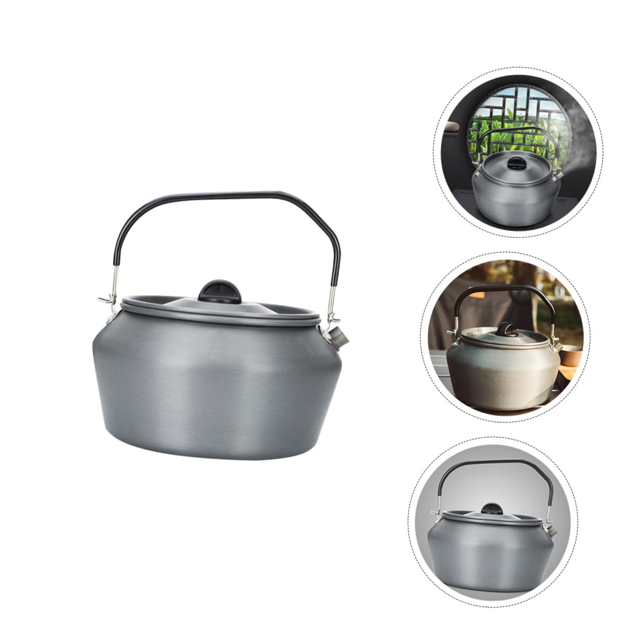 Hervidor de Camping Portátil 1.2l 1.5l Acero Inoxidable