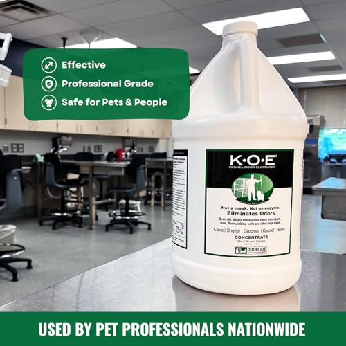 Image of Thornell KOE Kennel Odor Eliminator Concentrate, Odor Eliminator for Strong Odors, Great for Cages, Runs, Floors & More, Pet Odor Eliminator for Home & Kennel w /Safe, Non-Enzymatic Formula, 128 oz