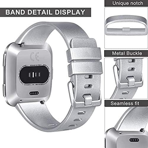 Miniatura 3 de Paquete de 3 correas de silicona suave compatibles para Fitbit Versa 2Fitbit VersaFitbit Versa Lite, correas deportivas ajustables para mujeres y