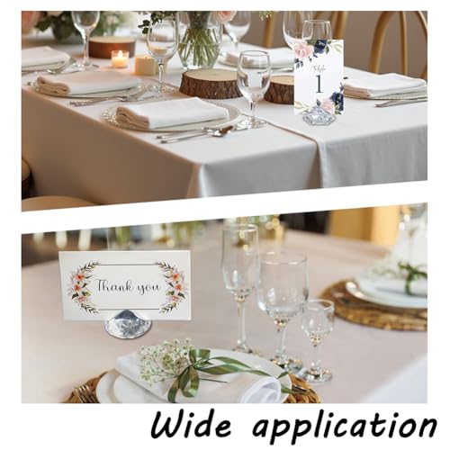 Porte numéros de table diamant acrylique transparent fente mariage - 6