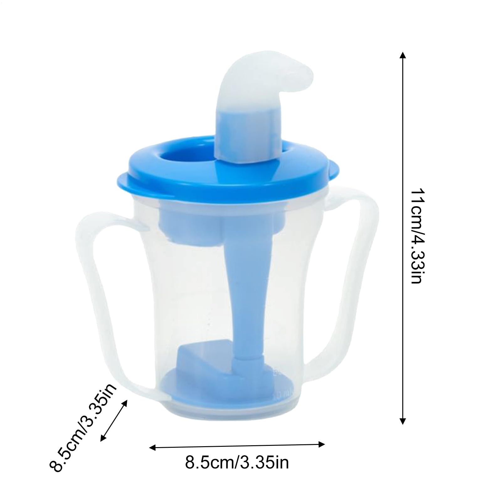 Gobelet Dysphagie Régulateur - Aide À La Déglutition Pour Adultes, Tasse Médicale Anti-Fausse Route Avec Paille, Distributeur Liquide Anti-Éclaboussures Portable Débit Lent Soins Personnes Âgées