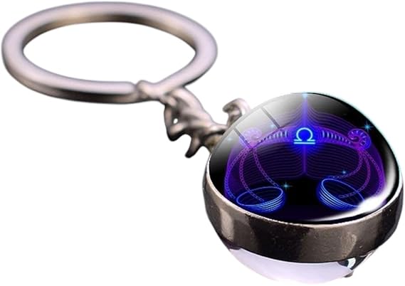 New 2026 12 Zodiac Sign Luminous Keychain Keyring Aries Taurus Gemini Cancer Leo Scorpio Constellation Key Chain Buckle Glowing Gifts Jewelry Fashion Accessories Creative Gift