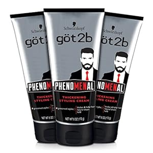Got2b Phenomenal Thickening Hair Styling Cream, 6 Ounce, 3 Count