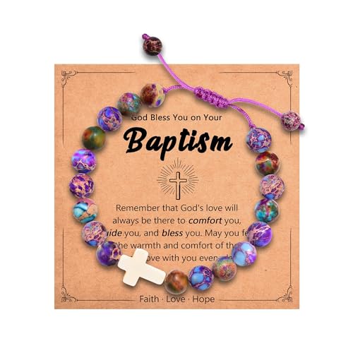 Leyung Cross Bracelet Gifts for Girls, Easter Basket Stuffers for Teens Baptism Confirmation First Communion Christian Jewelry Gifts for Teens Girls