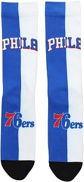 Pkwy NBA Philadelphia 76ers Unisex Sixers Split Crew, Black, Large
