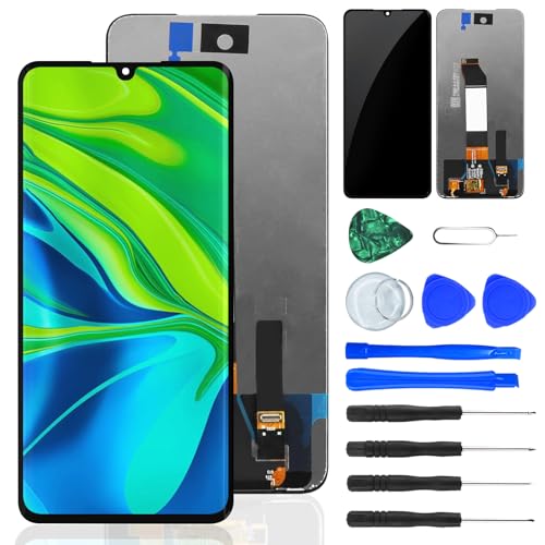 NB+ Pantalla digitalizador reemplazo pantalla LCD táctil para xiaomi mi nota 10/mi nota 10 pro/mi nota 10 lite/mi cc9 pro negro sin marco con herramientas