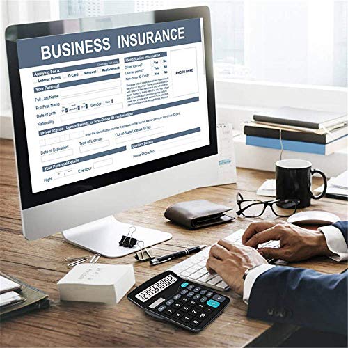 Image of 12-Digit Desktop Adding Machine with Large LCD Display, 120 Steps Check & Correct, Dual Power Solar & Battery, Big Button Office Use for Home, School & Business, White | 1 AAA Battery Included