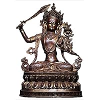 Amazon｜真鍮の知恵仏Wenshu Manjushri Bodhisattva Statue (27