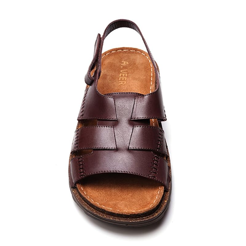 A. Veer Maldiva Back Strap Sandal for Men | Mens Sandals | Casual Mens Slides | Leather Sandals3