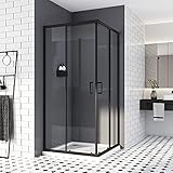 1.Produkt Größe: 75(Breite74-76) x 90(Breite88-90)x 185(Höhe)cm Eckeinstieg Doppel Schiebetür Duschkabine, 20 mm Wandausgleich.
