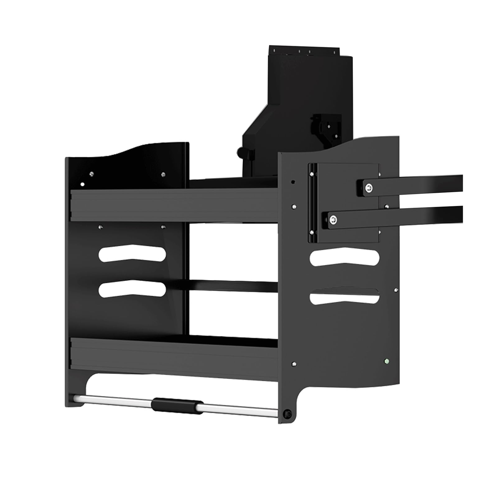 XLTFUC Pull-Down Cabinet Organizer, 2-Tier Kitchen Cabinet Pull-Down Shelves Space Saving Shelves for Kitchen Appliance Lift Upper Cabinets(560x280x540mm)