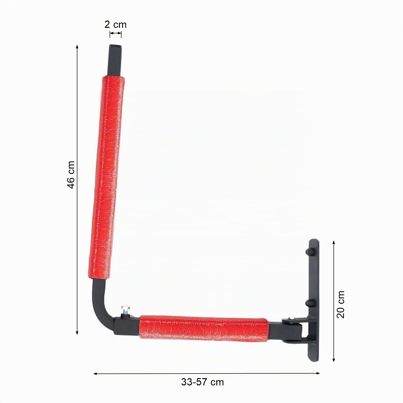 QLS Caja de techo Soporte de pared ajustable 33-57 cm BOX1 para almacenamiento de cofre de techo, herramientas de jardín, caja de esquí, equipos deportivos, tabla de surf iSUP