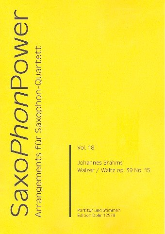 Walzer op.39,15 - Para 4 saxofones (SATBar) partitura y voces