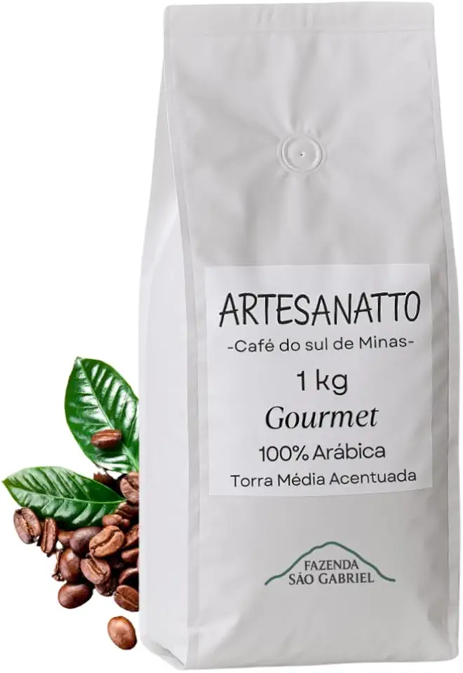 Café Gourmet Grãos 100% Arábica 1kg Torra Média Acentuada - Cultivo de Altitude no Sul de Minas Guaxupé - Sabor Equilibrado Aroma Envolvente Graos Selecionados