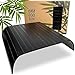 Produktbild BAM BOO BOX Sofatablett aus Bambus - Couch Tablett flexibel - Sofatablett Armlehne - Sofa Tablett Holz - Sofa Tablett Armlehne - Armlehnen Tablett - Tablett für Sofa und Couch - Schwarz
