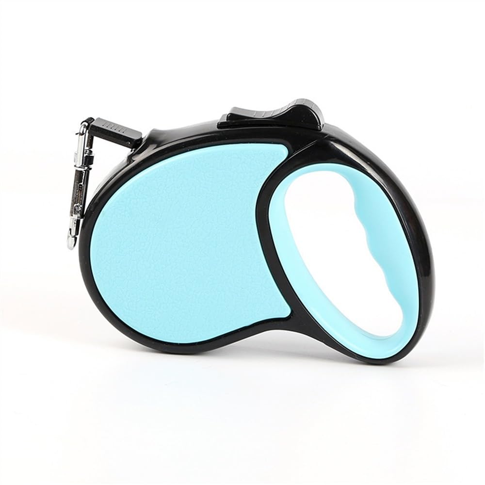 Schleppleine für Hunde Einziehbare Haustier-Hundeleine 3 m 5 m Welpenlauf-Laufleine für kleine mittelgroße Hunde Verstellbare Führleine(Light Blue,5m)
