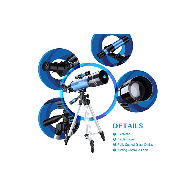 AOMEKIE Aomekie Telescopes for Adults Kids Astronomy Beginners 400mm