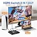 4K@30 Media Player with 2 in 1 Out HDMI Switch Function, 2 Port HDMI Switcher Splitter, Automatic Switch with Remote, Medie Player Supports Image, Music, Video Playback