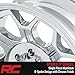 Rough Country 77 Series Chrome Wheel - 20x9, 6x5.5 Bolt Pattern, +0mm Offset, Single-Piece Aluminum, Rugged 8-Spoke Design, Chrome Finish
