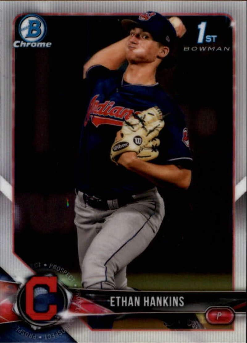 2018 Bowman Draft Chrome #BDC-48 Ethan Hankins Cleveland Indians Baseball Card