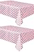 2 Pack Polka Dot Plastic Tablecloth, 108 x 54, Light Pink with White Dots