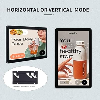 13.3 inch Capacitive Multi-Touch Screen Industrial Monitor, 16:9 Display 1920 x 1080P, Built-in Speakers, VGA & HD-MI Monitor for PC, POS, Small Business, Restaurant