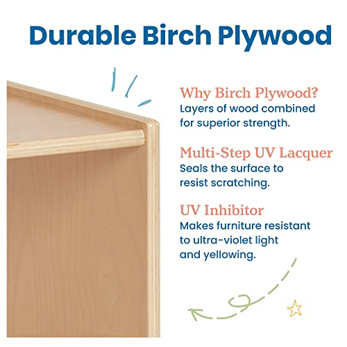 Ecr4Kids 2-Shelf Mobile Storage Cabinet, Classroom Furniture, Natural #TOP5