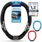 NEXTCOVER® NEU Fahrradschloss mit Zahlencode [SAFESECURE] I Maximaler Diebstahlschutz dank 5- stelligem Zahlencode I Zahlenschloss Fahrrad aus Stahl I Bike Lock perfekt für E-Bike