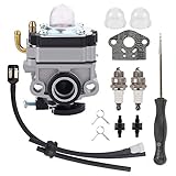 Savior 753-04296 Carburetor with Primer Bulb Fuel Line Kit for WYL-229 WYL-229-1 753-05251 753-1225 753-04745 Troy Bilt TB415CS TB425CS TB465SS TB475SS TB490BC TB575SS TB525CS MTD Trimmer