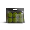Hundred Delta P500 Pro Pickleball Balls | Pack of 6 | USA Pickleball Approved | 40 Hole Design | Tournament Ball (Neon Yellow) gallery image