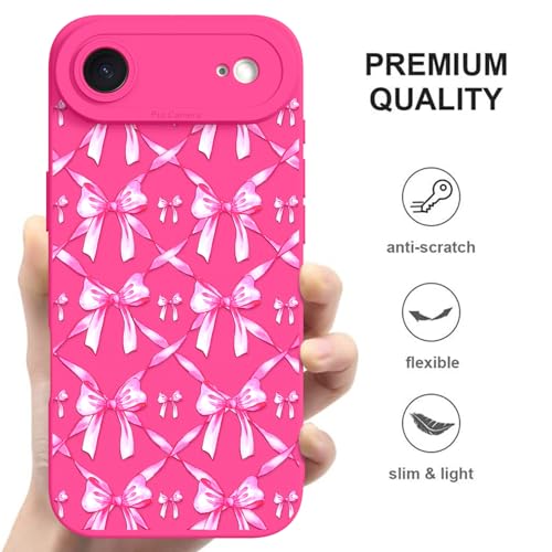 Image of ZIYE for iPhone Air Case Hot Pink Bows Pattern Phone Case