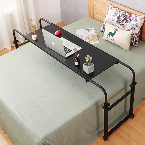 Table de lit mobile et extensible à roulettes pour lit King Size réglable en hauteur