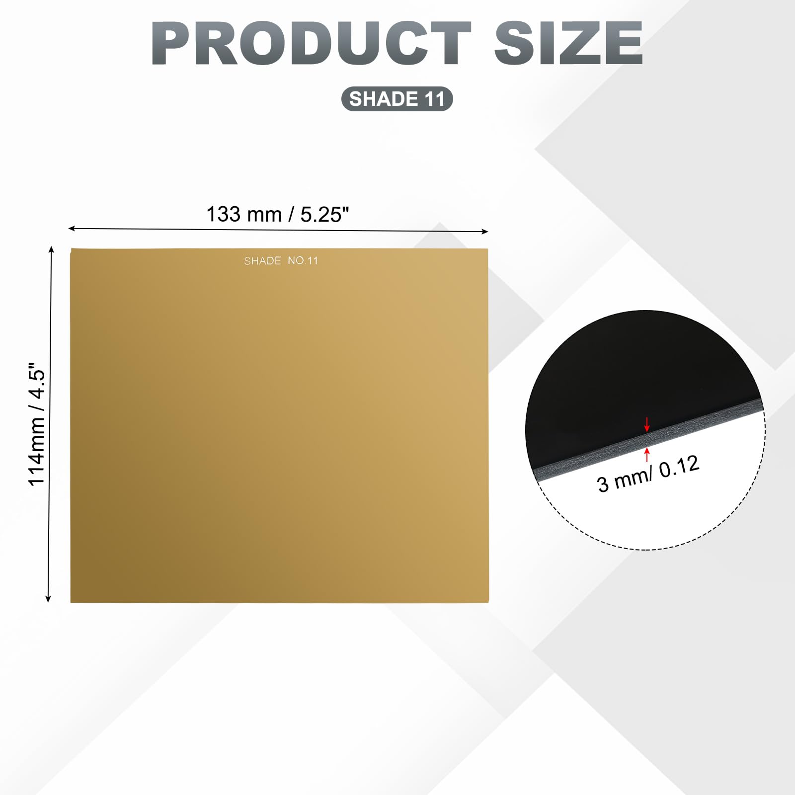 PATIKIL Gold Welding Glass Lens Shade 11 - Image 2