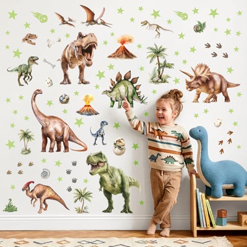 Vinilos Decorativos Dinosaurios Brillan en la Oscuridad miniatura 3