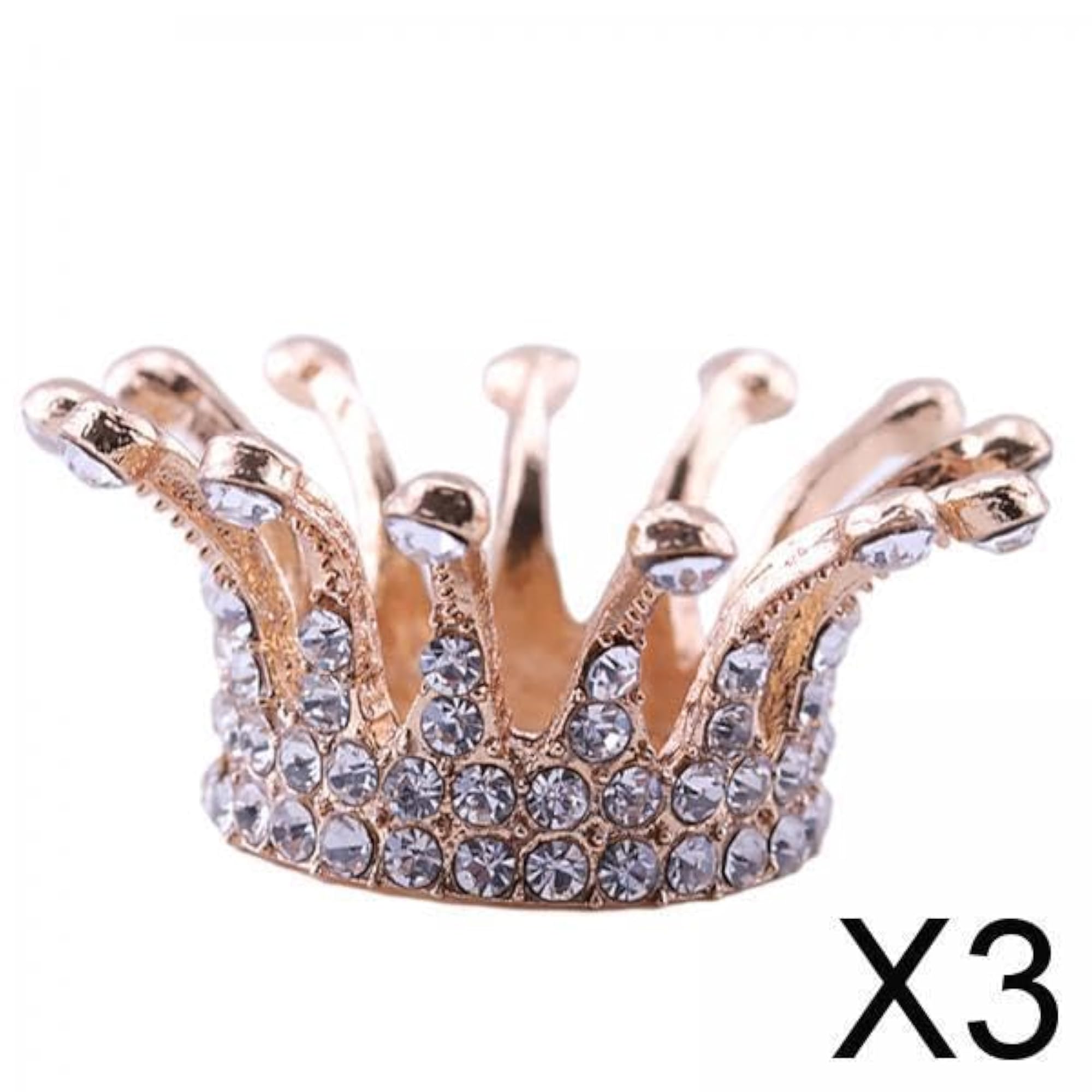 Crown Nail Brush Holder Manicure Display Stand, Gold