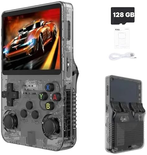 Console de Jeu Rétro 2026, R36s Play, Mini Console de Jeux Vidéo Portable Poignée de Main, écran IPS 3,5, 128 Go de Stockage (Noir)
