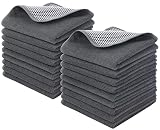 KinHwa Kitchen Washcloths for Dishes Absorbent Microfiber Dish Cloths Quick Dry Dish Rags with Poly