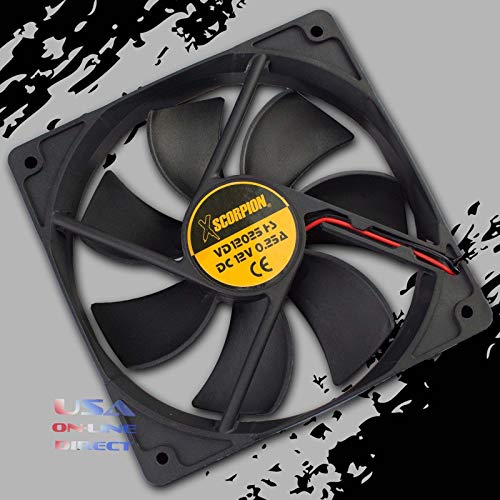 2 PCS 6" Square Cooling Fan with 1? Depth 12 Volts Rotary Amplifier Computer Quiet