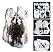 1pcs Natural Spotted Tanned Rabbit Fur Hide (12" by 16" Rabbit Pelt with Sewing Quality Leather) (Natural Spotted Color)