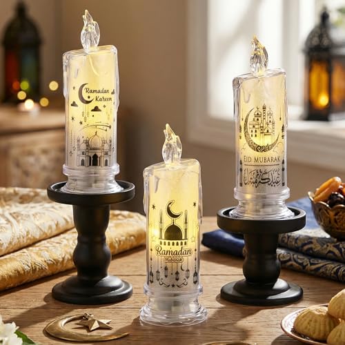 63% Off VIHOSE Ramadan LED Flameless Candles - Eid Decor