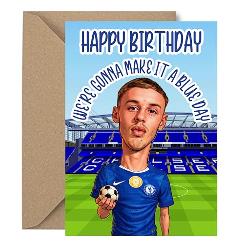 Cole Palmer card - chelsea card - Funny Football Birthday Card Joke Card Soccer Humor Card Referee Joke Caricature Humorous Birthday Idea for Chelsea Fans