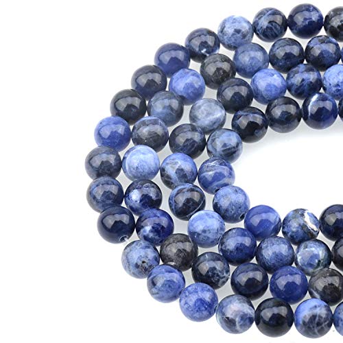 LPBeads 100PCS 8mm Natural Blue Sodalite...